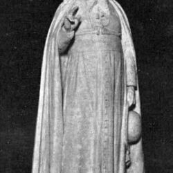 Paço episcopal do Porto. À entrada do Tribunal Eclesiástico, uma réplica, em gesso, da estátua erigida em Barcelos, em 1931.