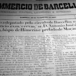 O Commercio de Barcellos, de 28-2-1897. Enquanto a doença não lhe permitia voltar a Moçambique, donde regressara, em 23-9-1895, por imposição médica, aceitou um convite do Partido Progressista, para ser candidato a deputado, pelo círculo de Barcelos. Estava convencido de que, durante o período de tratamento na Metrópole, poderia resolver alguns dos graves problemas das Missões de Moçambique, e ajudar a despertar a consciência nacional para a questão missionária.
