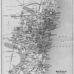 Mapa de Madrasta, Meliapor, 1909.